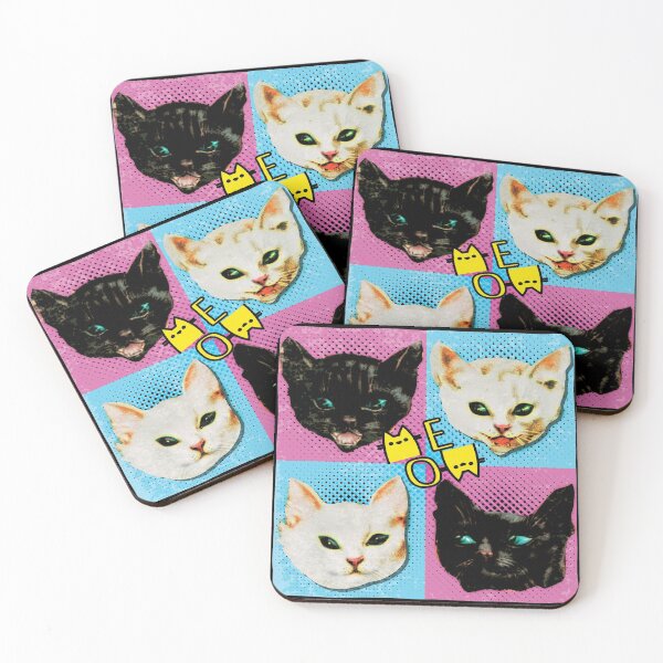 Item preview, One two three cat - four meow cats designed and sold by catnbloom.