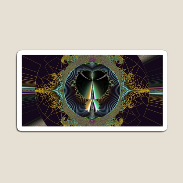 Retro Mandelbrot Set Fractal Digital Abstract Art Magnet