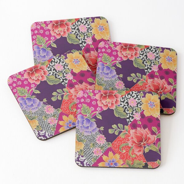 Item preview, Chinese Patchwork Batik Floral designed and sold by Leslie Rogers Todder.