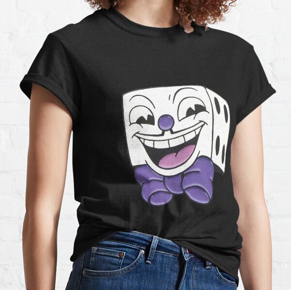  The Cuphead Show King Dice And The Devil Split Poster T-Shirt :  Clothing, Shoes & Jewelry