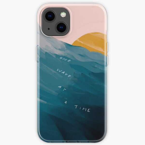 One Wave At A Time - Abstract Art - Inspirational Quote with Ocean, Sea Inspired - Morgan Harper Nichols iPhone Soft Case