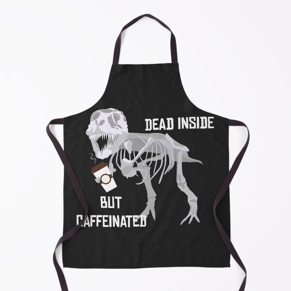 Item preview, Dead inside but caffeinated- dinosaur and coffee design. designed and sold by Tanuja  Sharma.