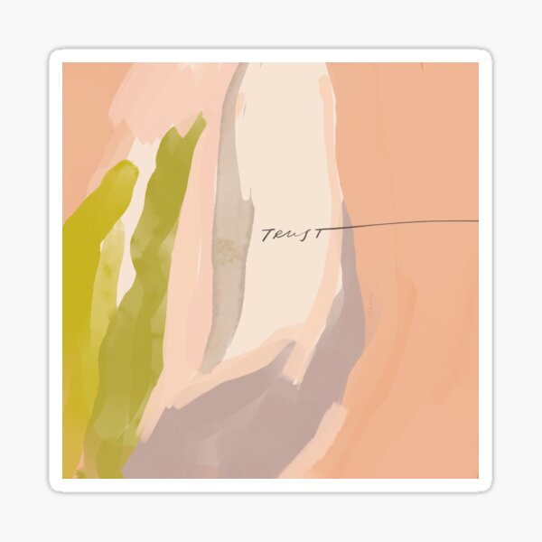 Item preview, "Trust" - Minimalistic Blush Pink and Green Abstract Art - Morgan Harper Nichols designed and sold by morgansgoods.