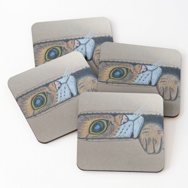 Item preview, Cat peaking out of a box designed and sold by sassmccullough.