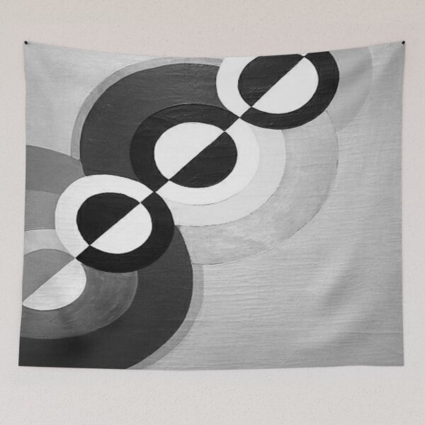 Item preview, robert delaunay - Rythmes 1934.No,03.black , white, silver designed and sold by Vivanne-art.