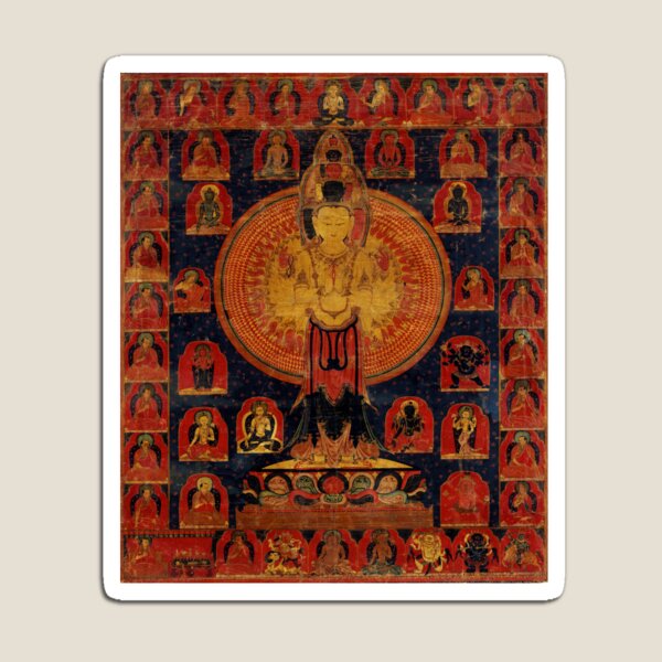 Artikel-Vorschau von Chenrezig tibetisch-buddhistische Thangka-Reproduktion, designt und verkauft von Tammy Winand Art.