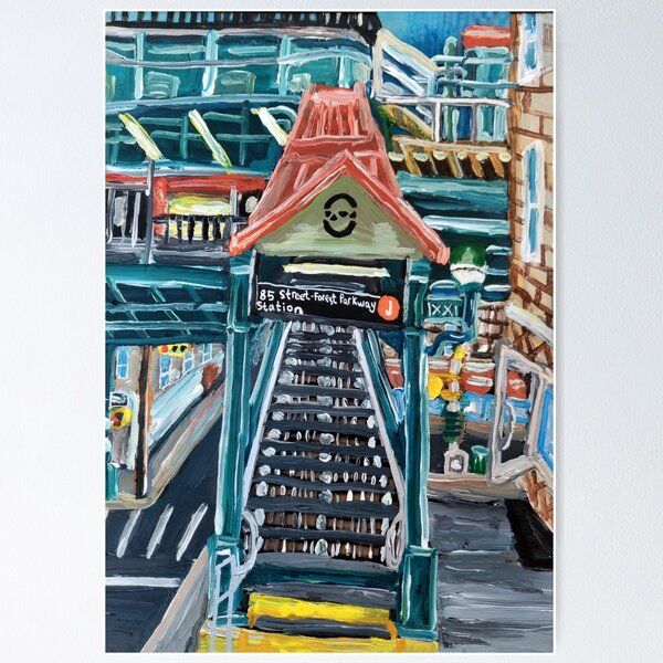 Item preview, Forest Parkway Train Station Staircase of Woodhaven designed and sold by Deborah Camp.