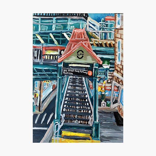 Item preview, Forest Parkway Train Station Staircase of Woodhaven designed and sold by Deborah Camp.