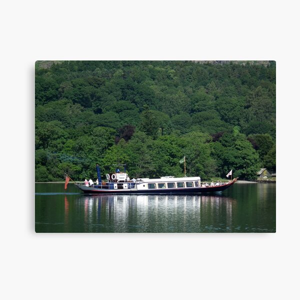 Steam Yacht Gondola, Coniston Water, Lake District National Park, Cumbria, UK Canvas Print