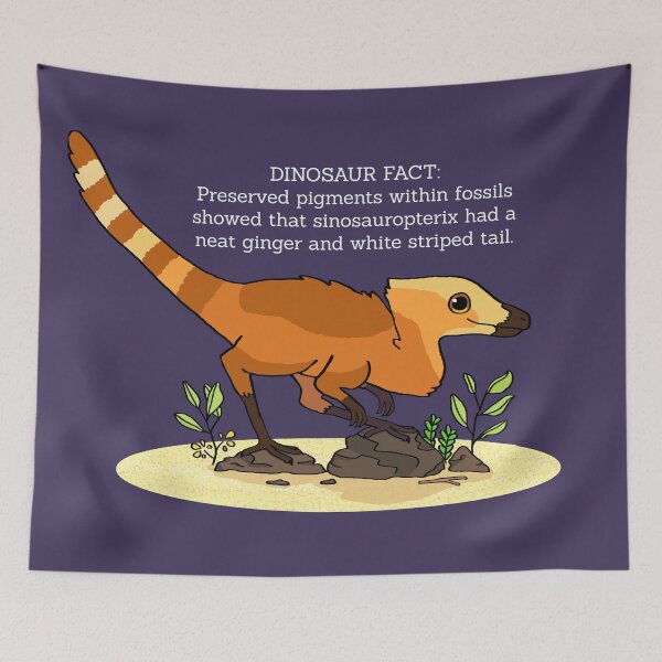 Item preview, Sinosauropterix, dinosaur fun fact designed and sold by Lobobird.