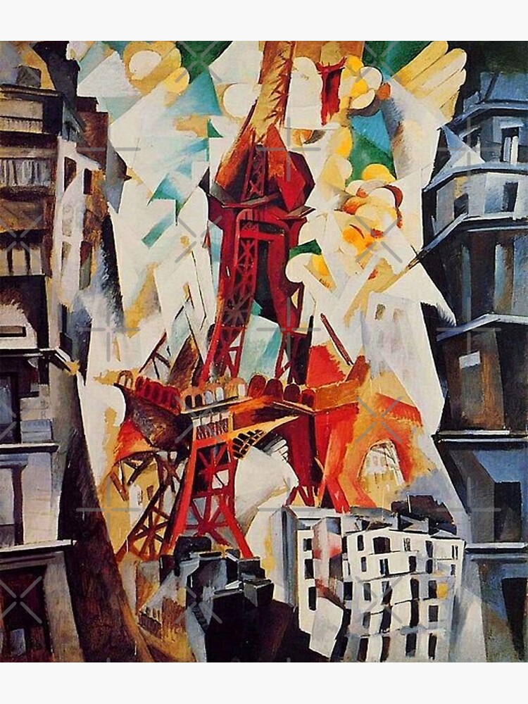 Thumbnail 3 of 3, Poster, robert delaunay - The Red Tower, famous painting designed and sold by Vivanne-art.
