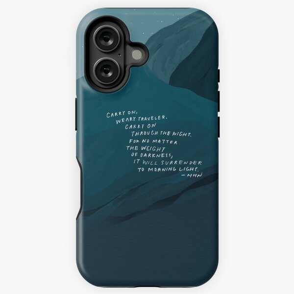 Item preview, Carry On - Inspirational Quote and Blue Abstract Mountain Art by Morgan Harper Nichols designed and sold by morgansgoods.
