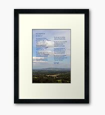 Bredon Hill - the view and the poem. Framed Print