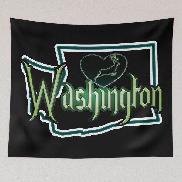 Item preview, Washington Outline Vintage Love - USA State Retro Design designed and sold by Atouke.
