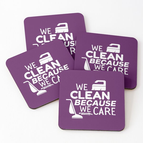Item preview, We Clean Because We Care Vacuum Scrub Brush Housekeeper Gifts designed and sold by SavvyCleaner.