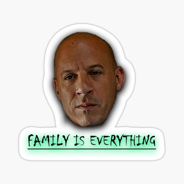 Funny Family meme, Dom Toretto Memes, Bald guy Family meme Sticker  Sticker for Sale by JayDesigns101