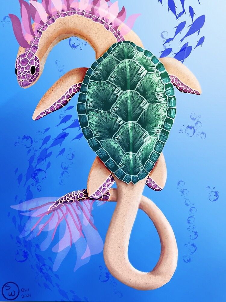 "Underwater Dragon Turtle" Poster for Sale by Sadwaffle06 Redbubble