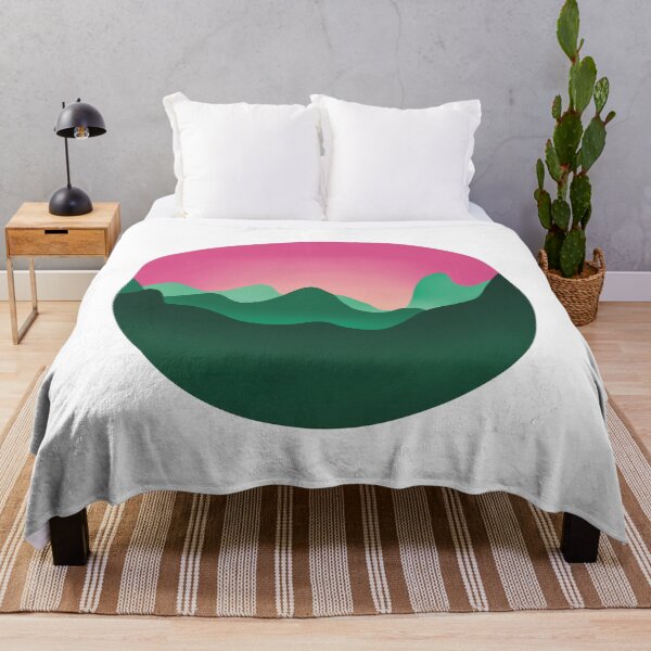 Item preview, Sunset Hills Green and Pink designed and sold by kkmakanas.