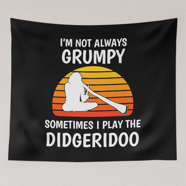 Item preview, Not Always Grumpy Aboriginal Music Didgeridoo print designed and sold by jakehughes2015.