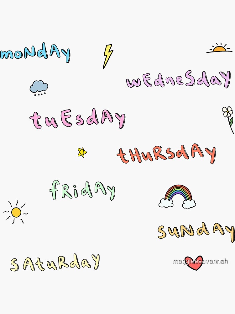 "Bullet Journal Weekly Sticker Pack" Sticker for Sale by