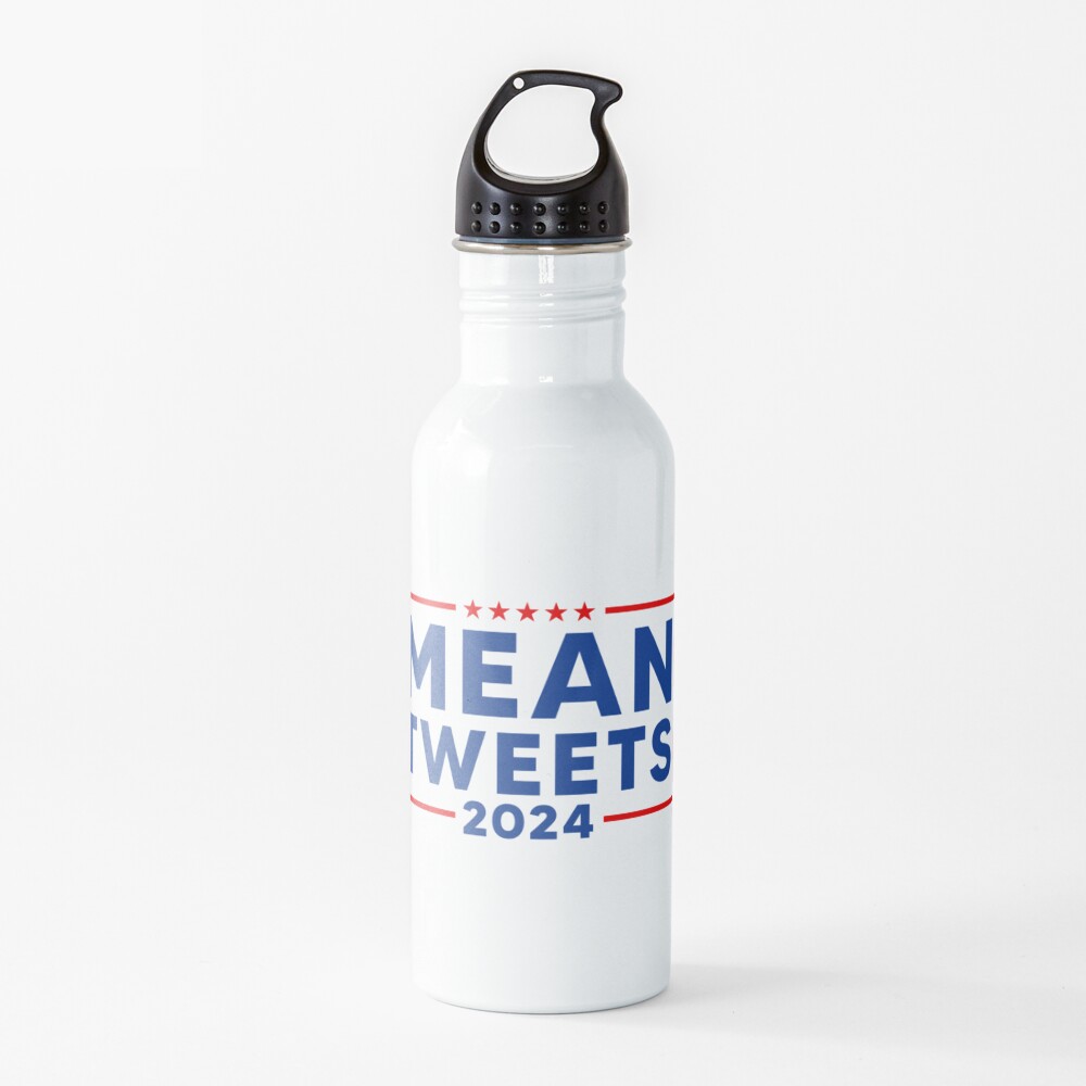 "Mean Tweets 2024" Water Bottle by IslandFella1 Redbubble