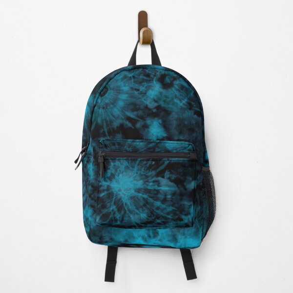 Item preview, Aqua Teal Blue and Black Tie Dye Batik abstract designed and sold by Glimmersmith.