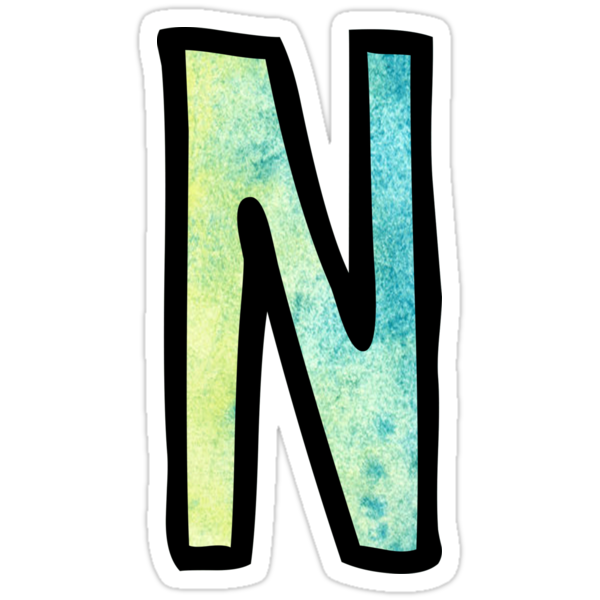  Letter N  Stickers  by ABSDesigns Redbubble