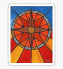 Mosaic Compass Sticker