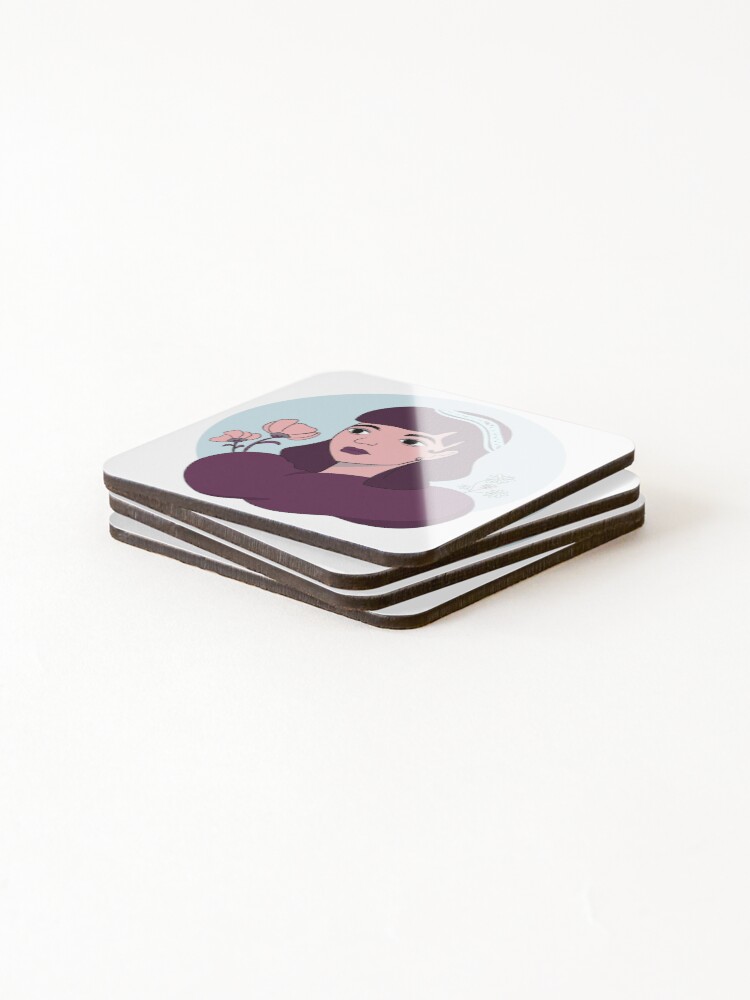Thumbnail 4 of 5, Coasters (Set of 4), Princess flower designed and sold by Rentiii.
