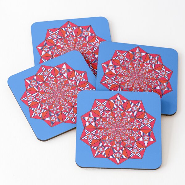Item preview, Stars and Blue Stripes on Red Decagon designed and sold by SeaChangeDesign.