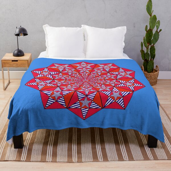 Item preview, Stars and Blue Stripes on Red Decagon designed and sold by SeaChangeDesign.