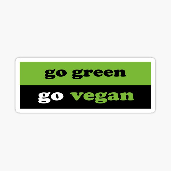Artikel-Vorschau von Go Green Go Vegan Autoaufkleber, designt und verkauft von StickersForCars.