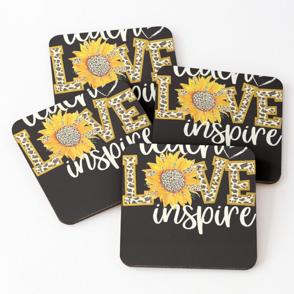 Item preview, Teach Love Inspire Sunflower Leopard Cheetah Print designed and sold by tranminhthuan19.