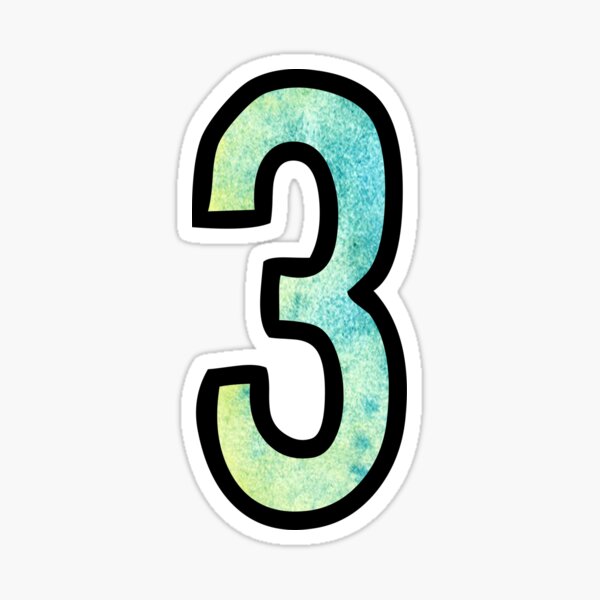 Levering Geslaagd laat staan Number 3" Sticker for Sale by ABSDesigns | Redbubble