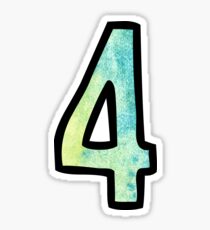 Number 4 Sticker
