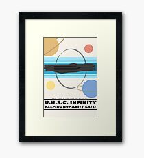 Minimalist Recruitment Poster for the U.N.S.C Infinity Framed Print