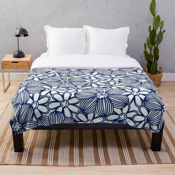 Item preview, Patrón floral azul designed and sold by Sun-Blessed.
