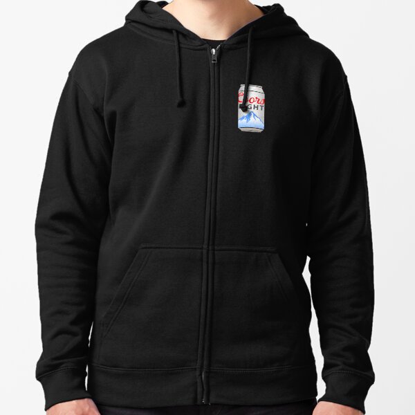 coors light zip up hoodie