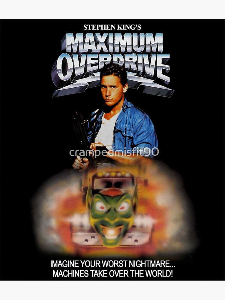 Disover Maximum Overdrive (1986) VHS Poster Premium Matte Vertical Poster