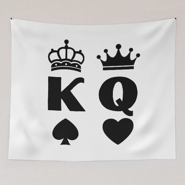 Item preview, King Of Spades Queen Of Hearts, King and Queen in black designed and sold by miraipa.