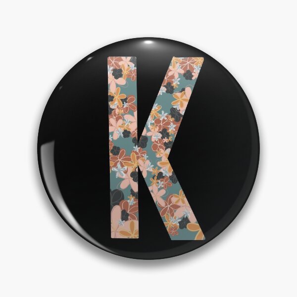 Item preview, Floral K - Teal designed and sold by PrintsbyMargo.