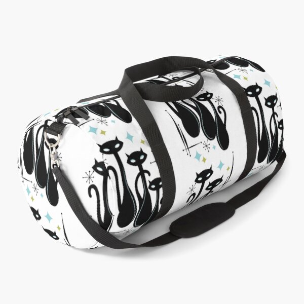 Item preview, Modern Meows Atomic Age Black Kitschy Cats designed and sold by li1-designs.