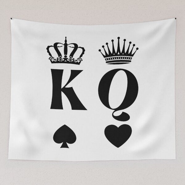 Item preview, King Of Spades Queen Of Hearts, King and Queen in black designed and sold by miraipa.