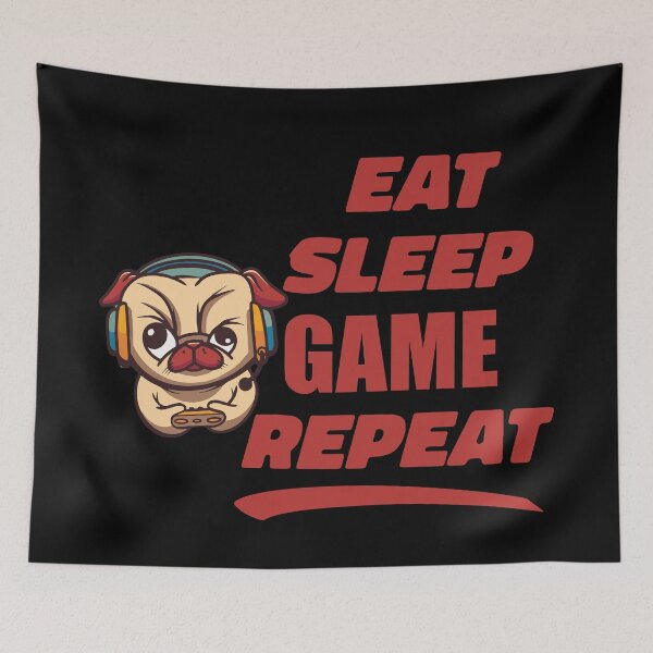 Item preview, eat sleep game repeat t-shirt  designed and sold by Artezia.