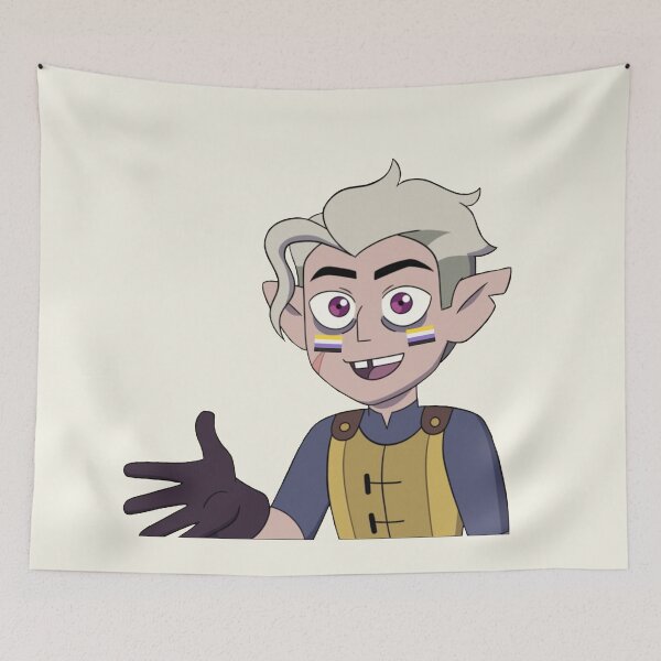 Item preview, hunter the owl house (the golden guard) with a nonbinary flag designed and sold by Diygurugirl.