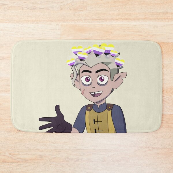 Item preview, hunter the owl house (the golden guard) with a non-binary heart crown designed and sold by Diygurugirl.