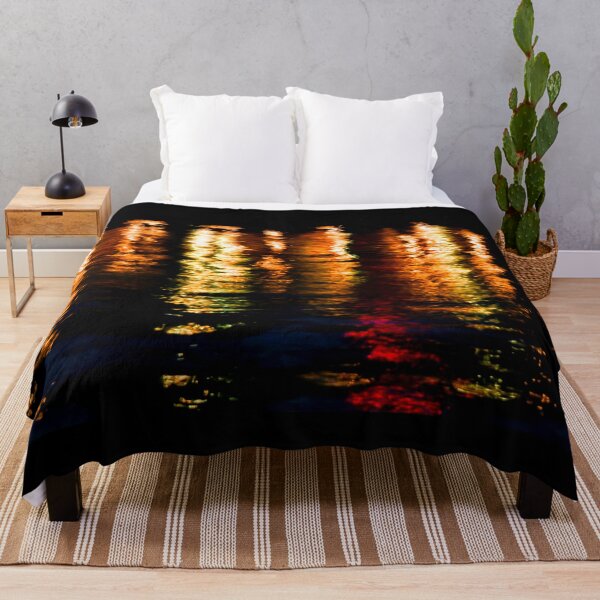 Item preview, Colourful City lights reflection off the water surface designed and sold by James-Cole.