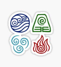 Avatar Element Symbols Sticker