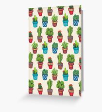 Cactus Pot Plant Garden Greeting Card