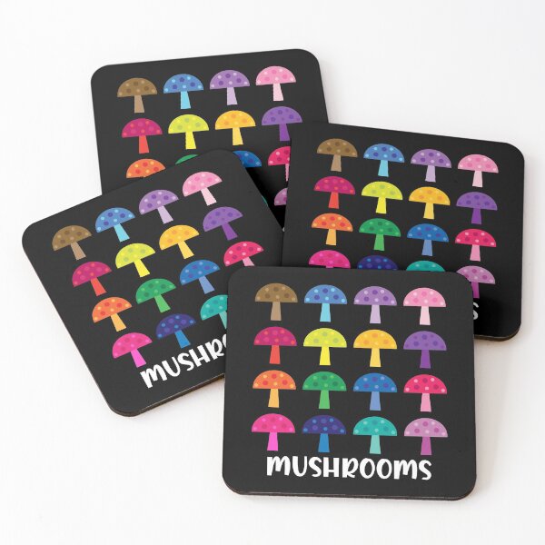 Item preview, Colorful Mushrooms Vegan Plant-based designed and sold by creative321.